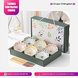 Tazones con palitos chinos