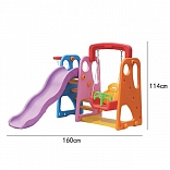 Tobogan y columpio para niños Multicolor