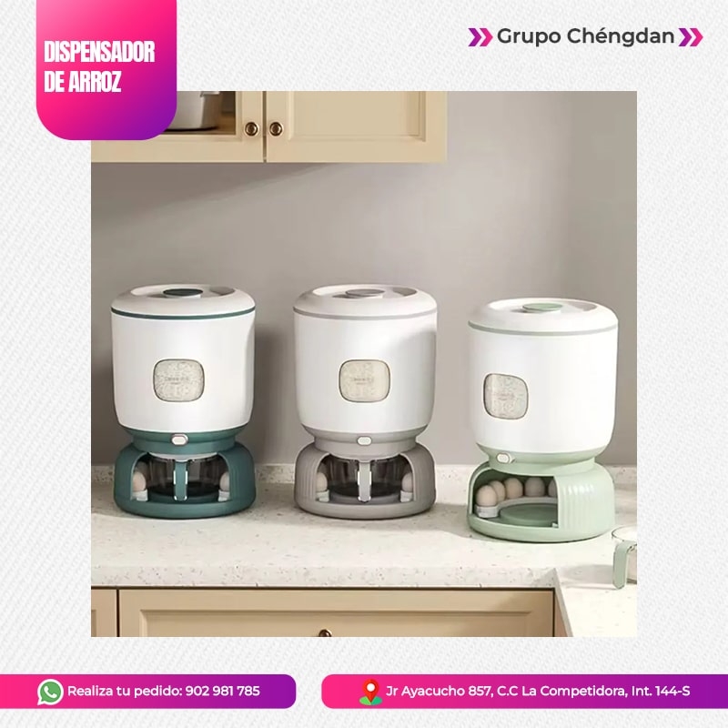 IMPORT JLM S.A.C. - DISPENSADOR DE ARROZ CON PORTA HUEVOS