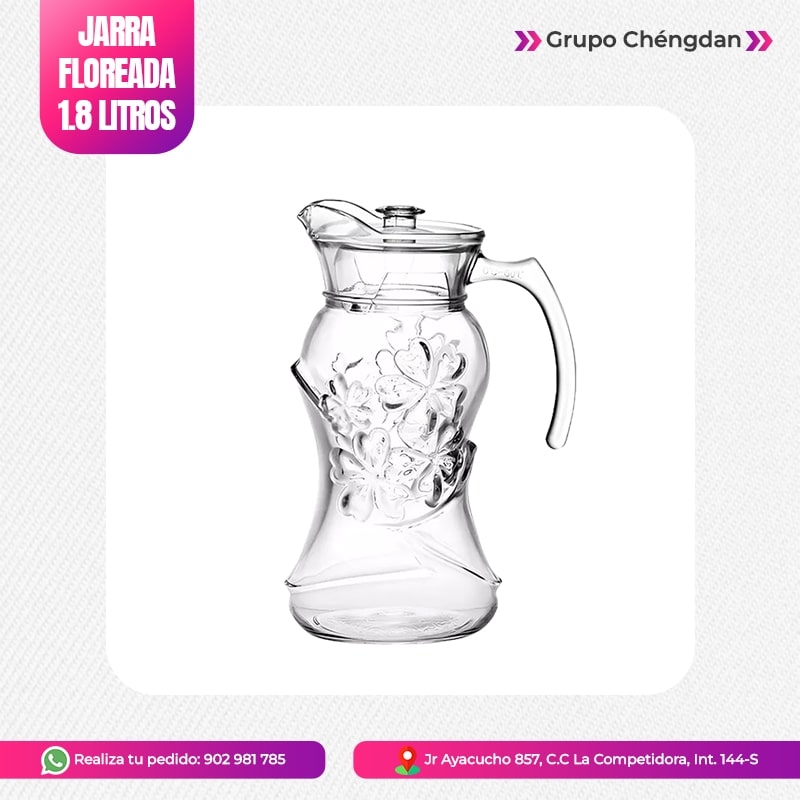 IMPORT JLM S.A.C. - JARRA DE 1.8 LITROS MODELO »TURCA FLOREADA«