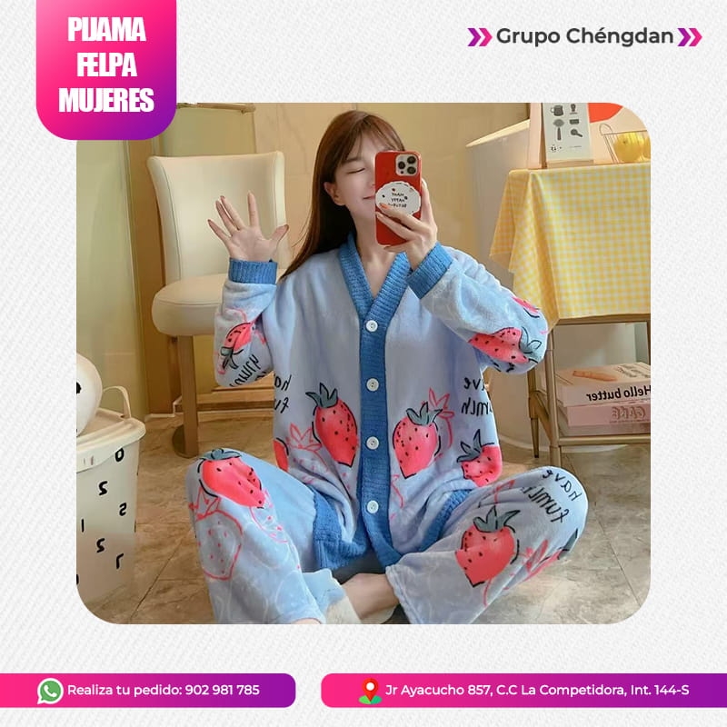 IMPORT JLM S.A.C. - Pijamas de Felpa para »Mujeres«