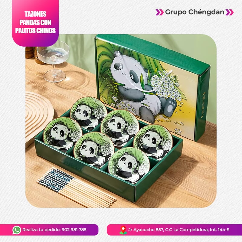 IMPORT JLM S.A.C. - Set de tazones modelo »Panda«