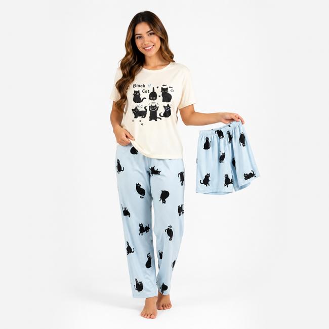 Pijama 3 en 1 para mujeres