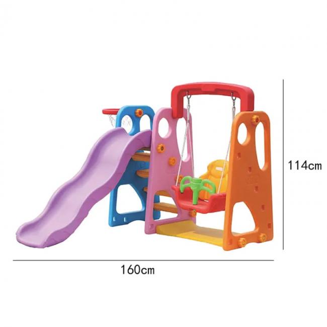 Tobogan y columpio para niños Multicolor