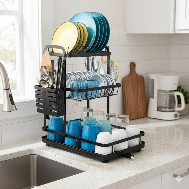 ESTANTE ESCURRIDOR PARA PLATOS Y TAZAS