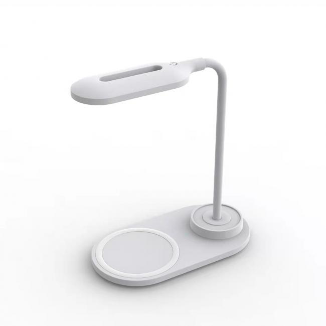 LAMPARA LED TACTIL RECARGABLE CON CARGADOR INALAMBRICO PARA CELULAR 