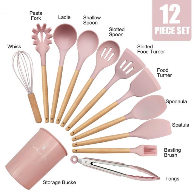 Set de Utensilios con mango de madera